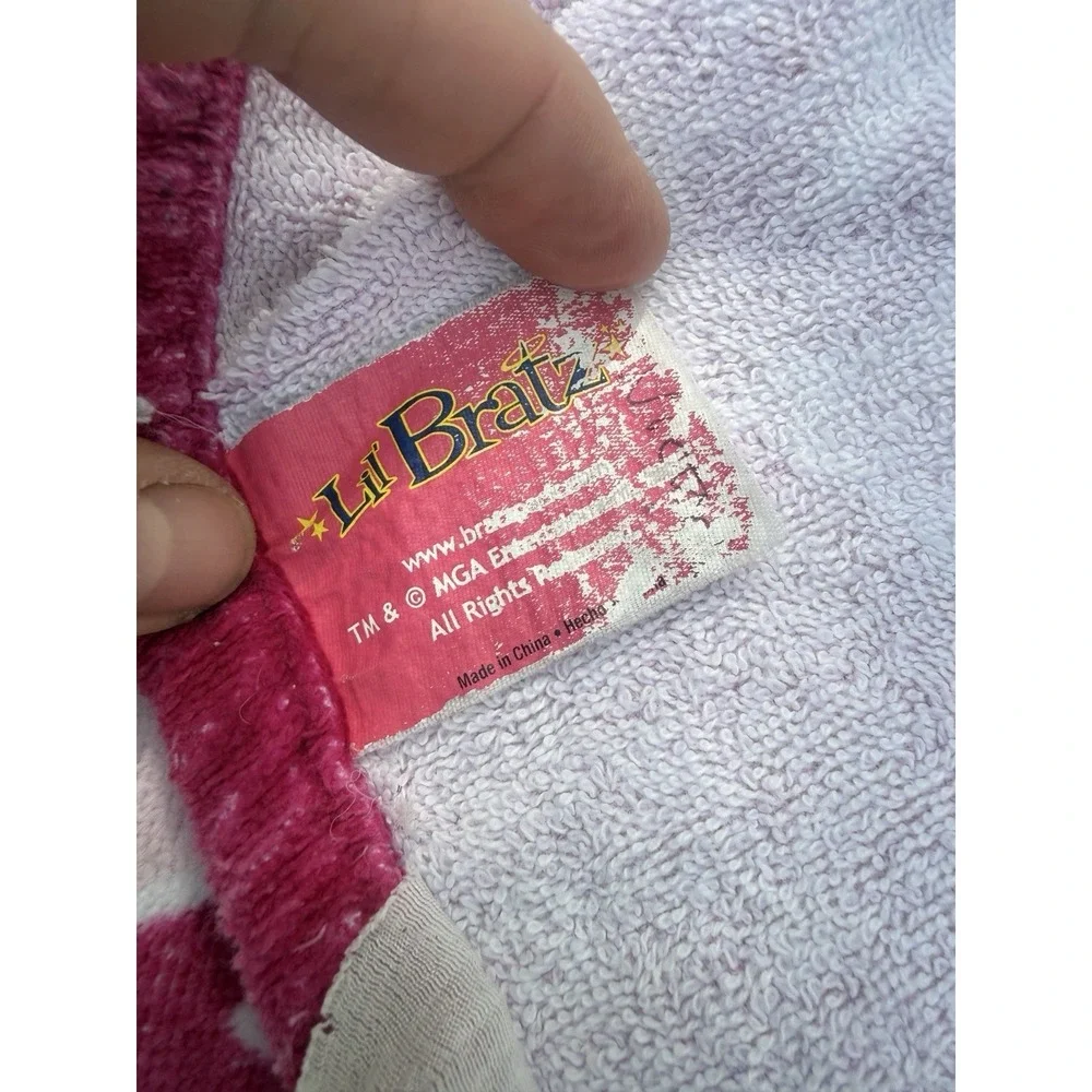 Vintage Lil Bratz Paradise Beach Towel Hot Pink Flower 4 Doll  MGA 2003 Y2K